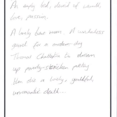 Postcard with writing.