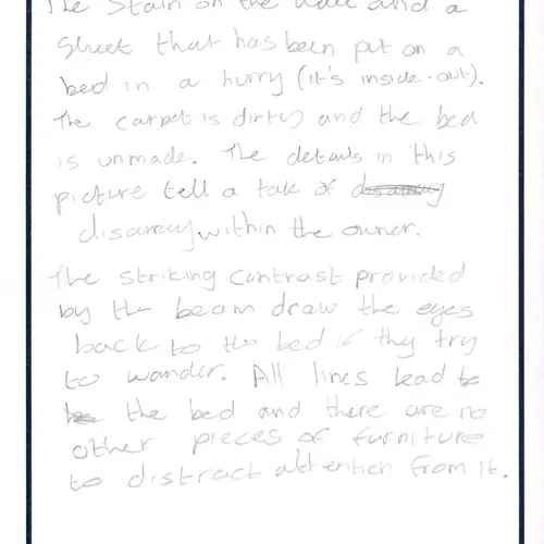 Postcard with writing.