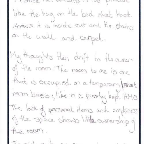 Postcard with writing.