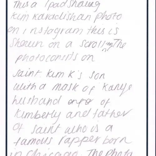 Postcard with writing.