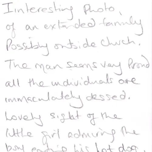 Postcard with writing.