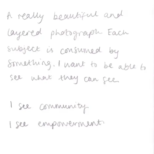 Postcard with writing.