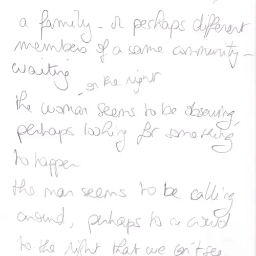 Postcard with writing.