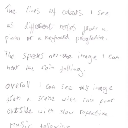 Postcard with writing. 