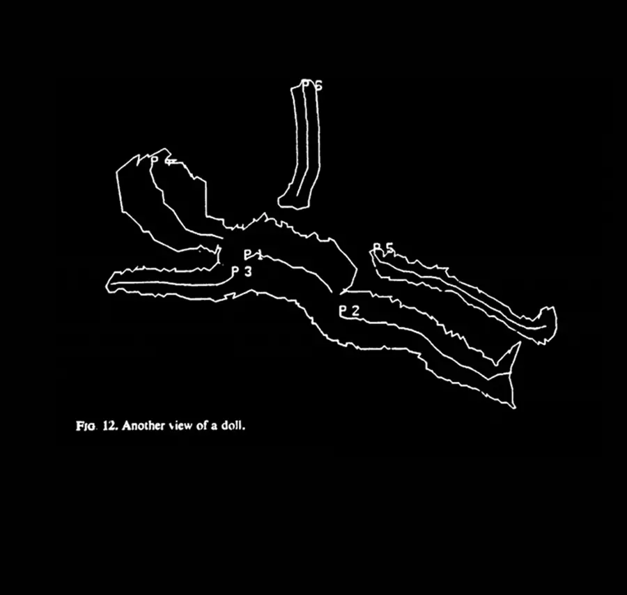 Machine vision - a scrawled patent image of a doll