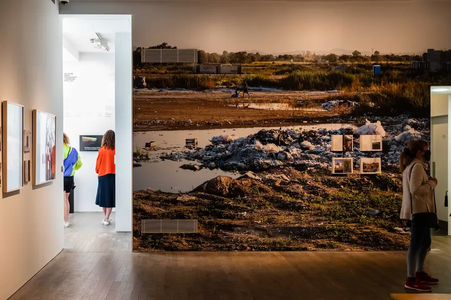 Visitors in the gallery