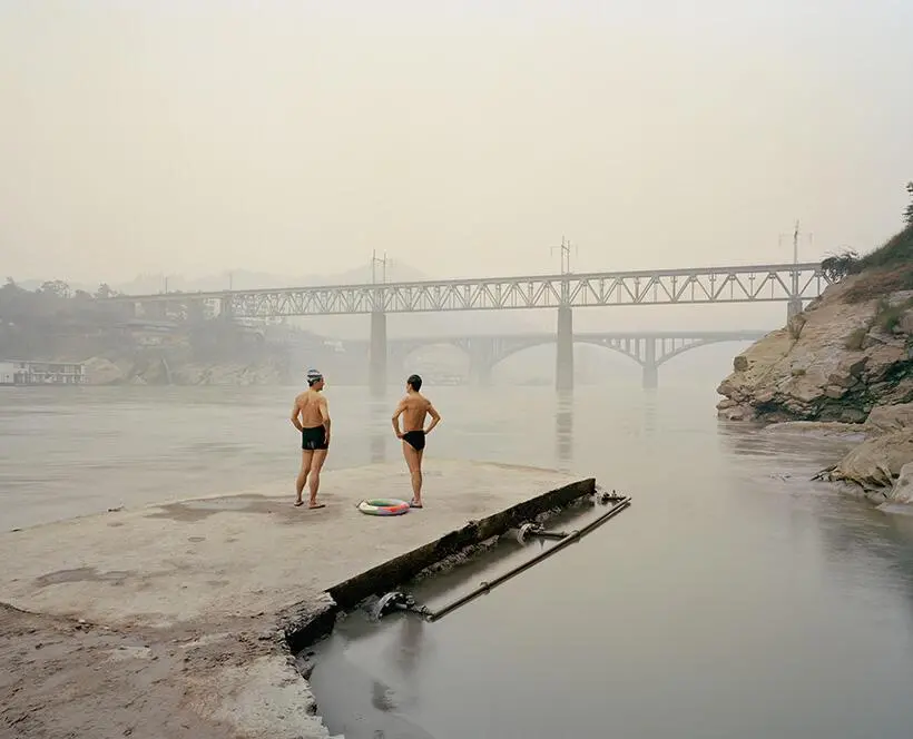 Nadav Kander Yibin VIII, (Bathers), Sichuan Province, 2007  Series: Yangtze – The Long River 