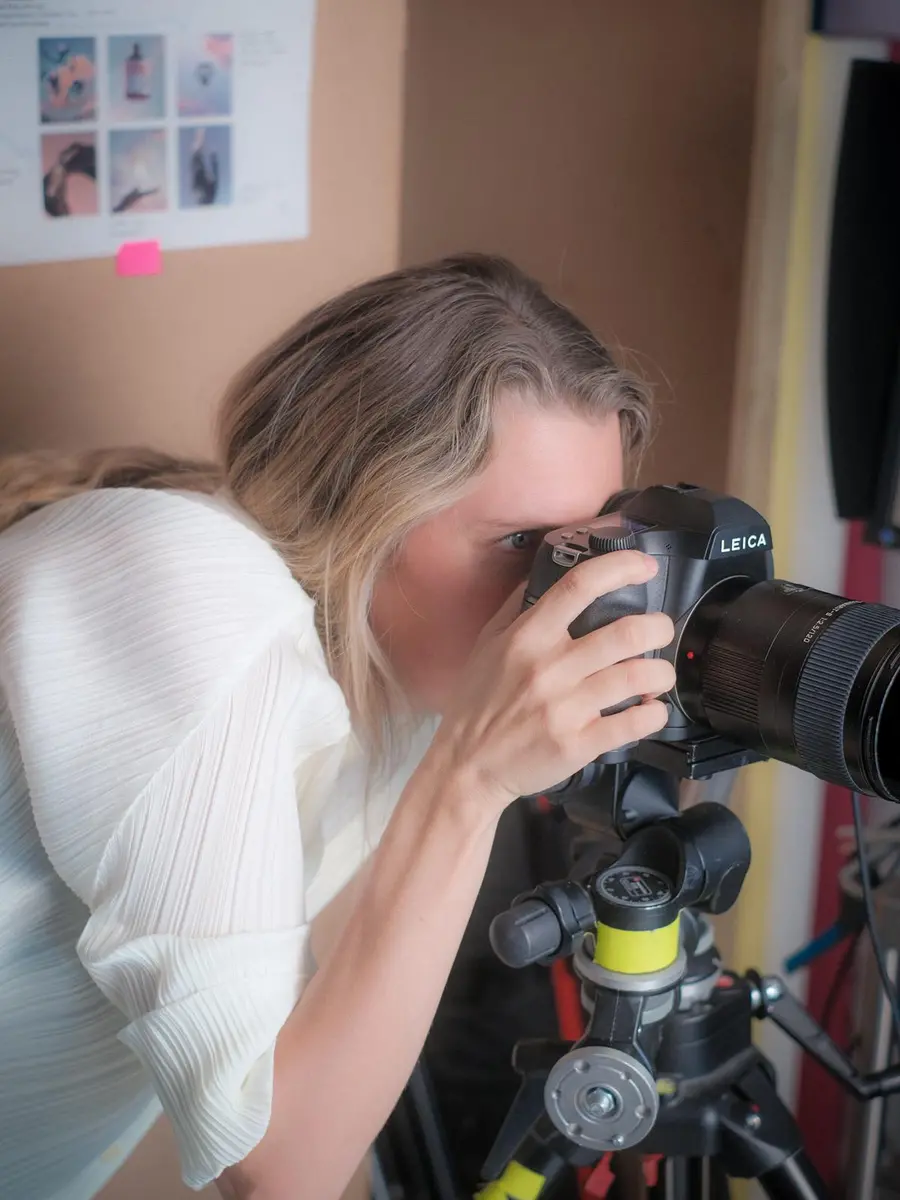 A person taking a photograph.