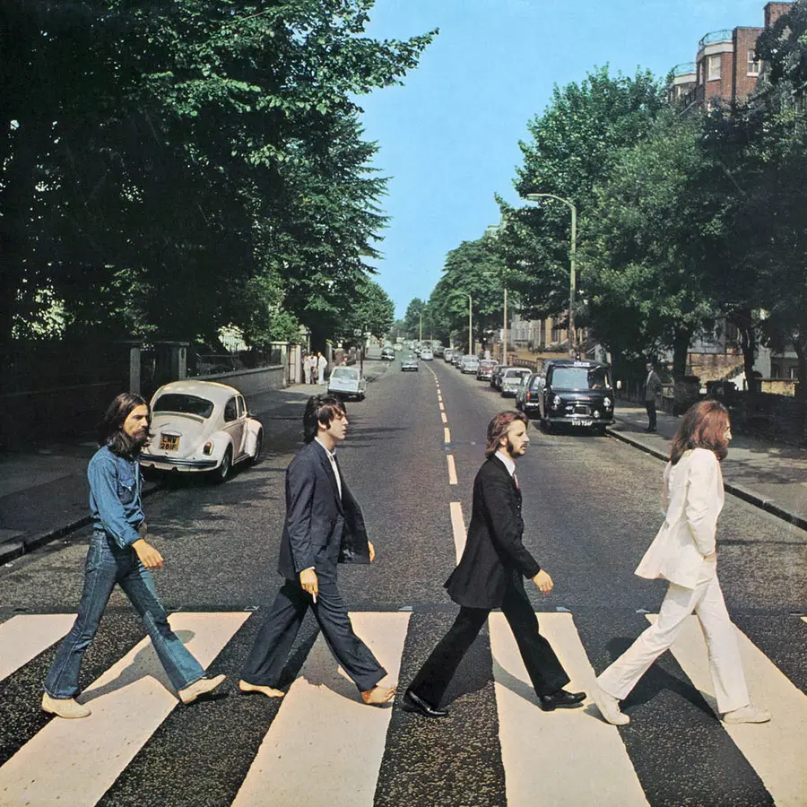 Vinyl album cover of Abbey Road, by The Beatles, at The Photographers Gallery