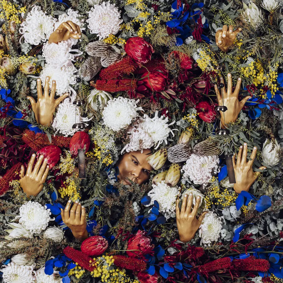 Christian Thompson AO, New Gold Mountain (Xin Jin Shan), 2021, C-type print on Fuji Pearl Metallic Paper, 250 x 250 cm / 120 x 120 cm