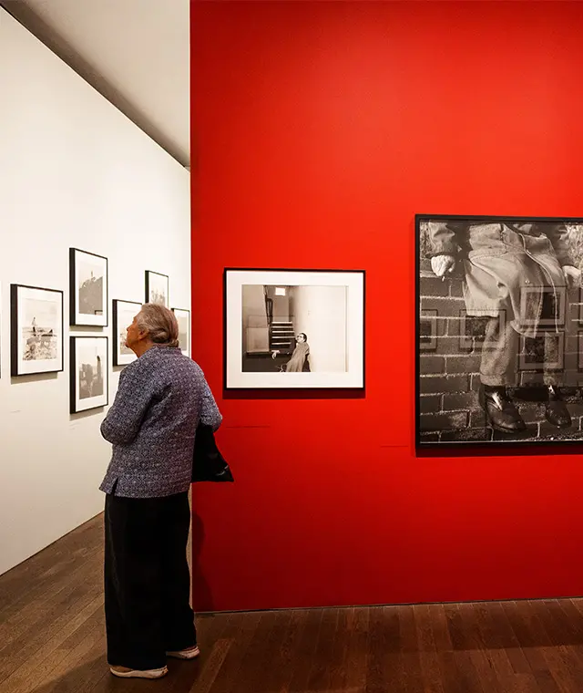 Person viewing The Photographers Gallery Chris Killip exhibition
