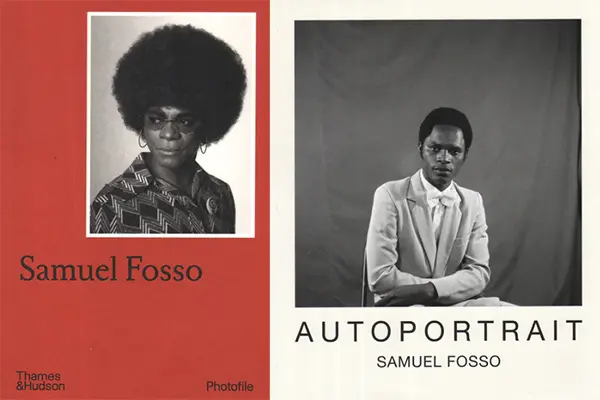 Two book covers of Samuel Fosso's books