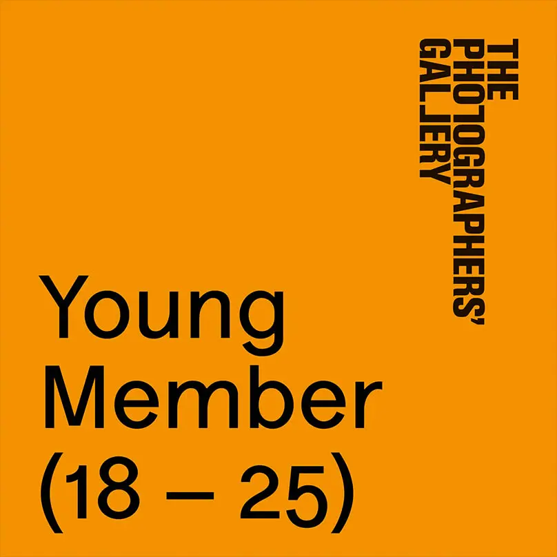 Orange background with the text Young Member, then in brackets, 18 to 25 overlaid