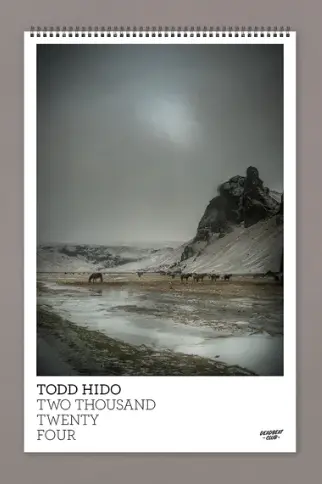 Colour photograph of Todd Hido 2024 calendar front page