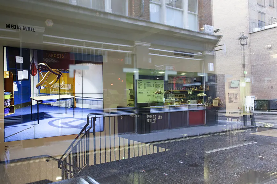 Wendy McMurdo on the Media Wall. Image © Kate Elliot, 2018