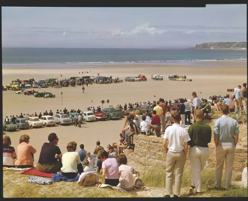Motor Racing at St.Ouen's Bay, Jersey, Channel Islands by Elmar Ludwig