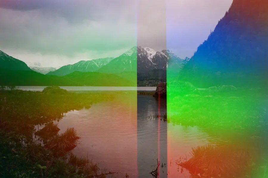 lake with multi colors 