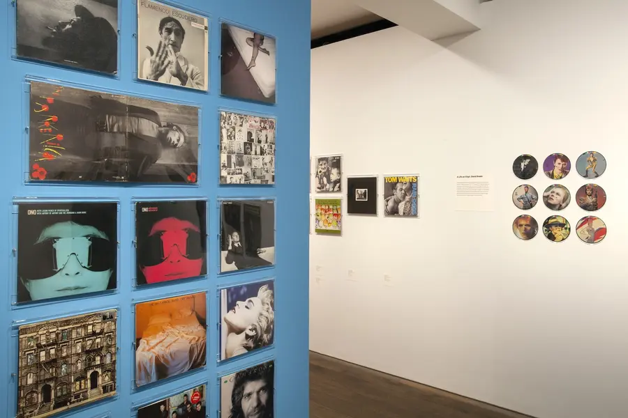 Installation of For the Record Photography and the Art of the Album Cover, 2022