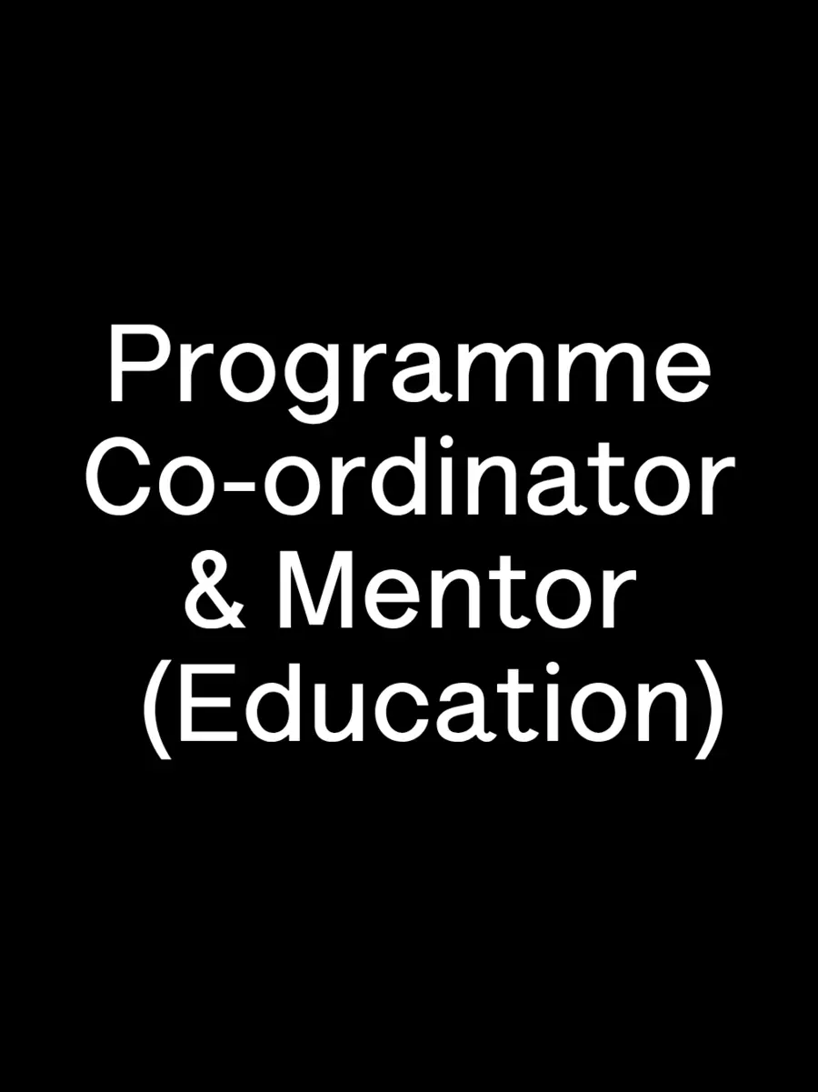 graphic - black background with white text reading "Application form | Teen Tours Programme Co-ordinator & Mentor"