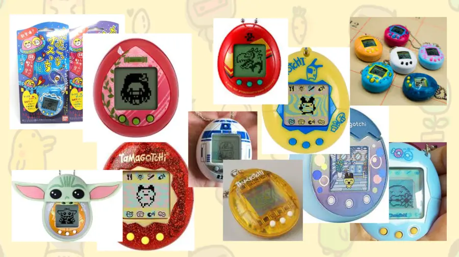 Collage of Tamagotchis