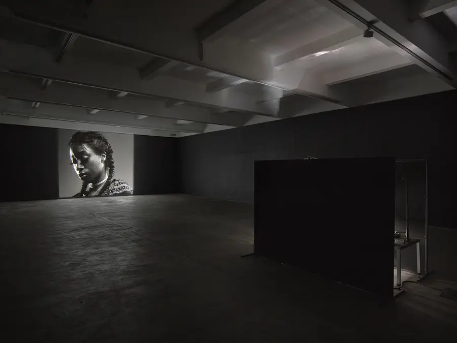 Luke Willis Thompson, autoportrait, (2017). Installation view, Chisenhale Gallery 2017. Commissioned by Chisenhale Gallery and produced in partnership with Create. Courtesy of the artist. Photo: Andy Keate.