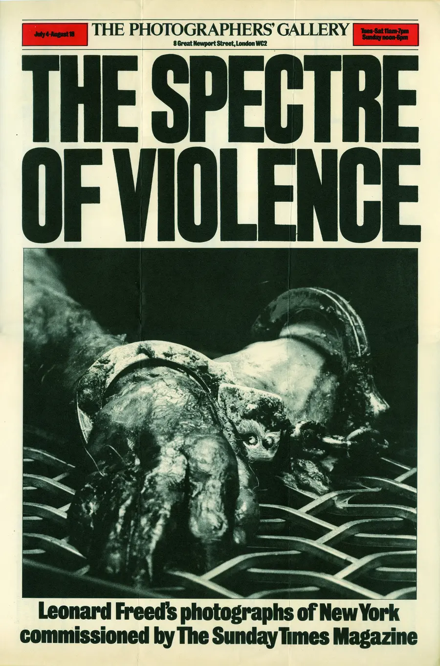 Leonard Freed, Spectre of Violence (exhibition leaflet), 1973. Courtesy The Photographers' Gallery Archive 