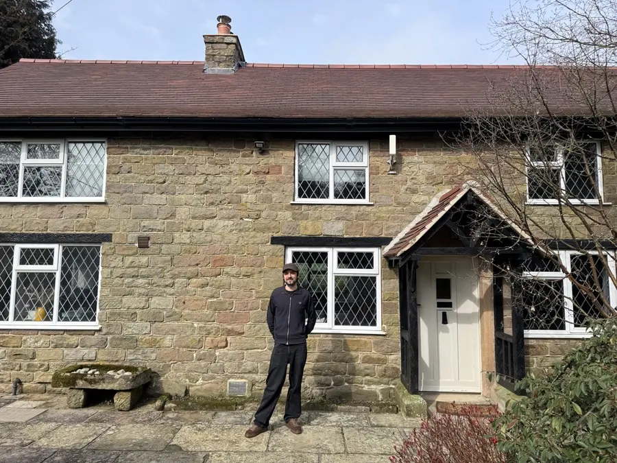 An image of the artist about to start a residency