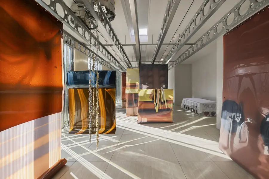 Installation image of Lotus L Kang’s work in situ at the Giardini della Biennale, Venice.