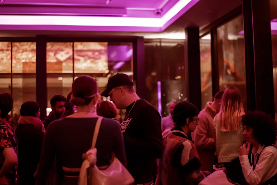 A group of people enjoy themselves at The Photographers' Gallery café