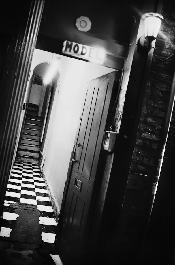 A black and white image of Soho by Anders Petersen