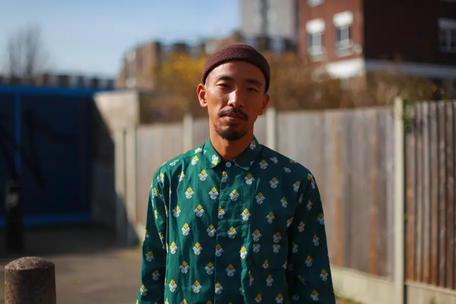 Colour portrait of a person looking at the camera