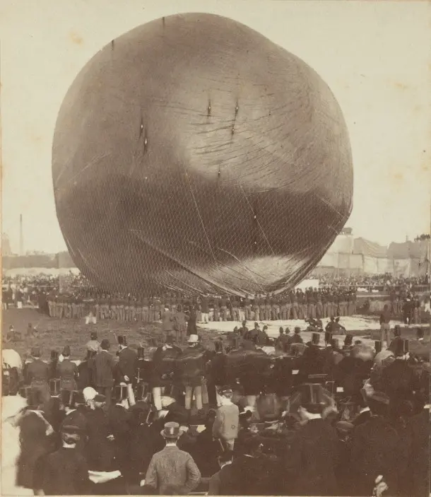 An image of Nadar’s Le Géant (“The Giant”) being inflated in Amsterdam, 14 September, 1865