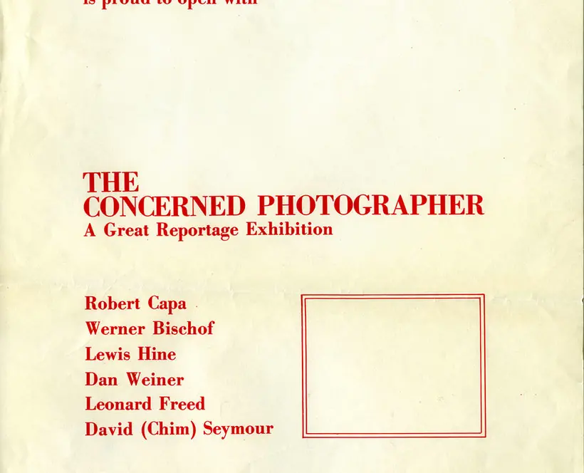 The Concerned Photographer Poster, 1971 © The Photographers' Gallery