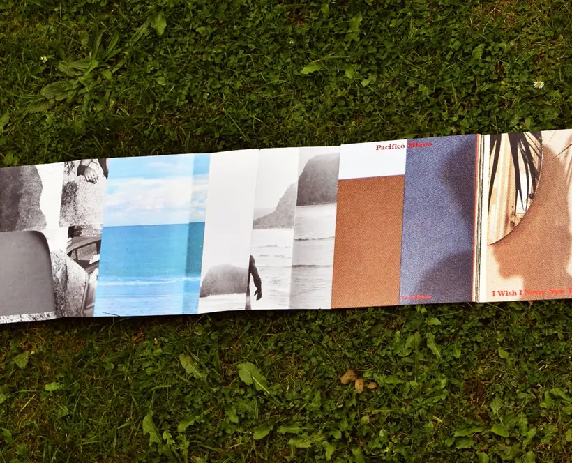 A book laid out on grass