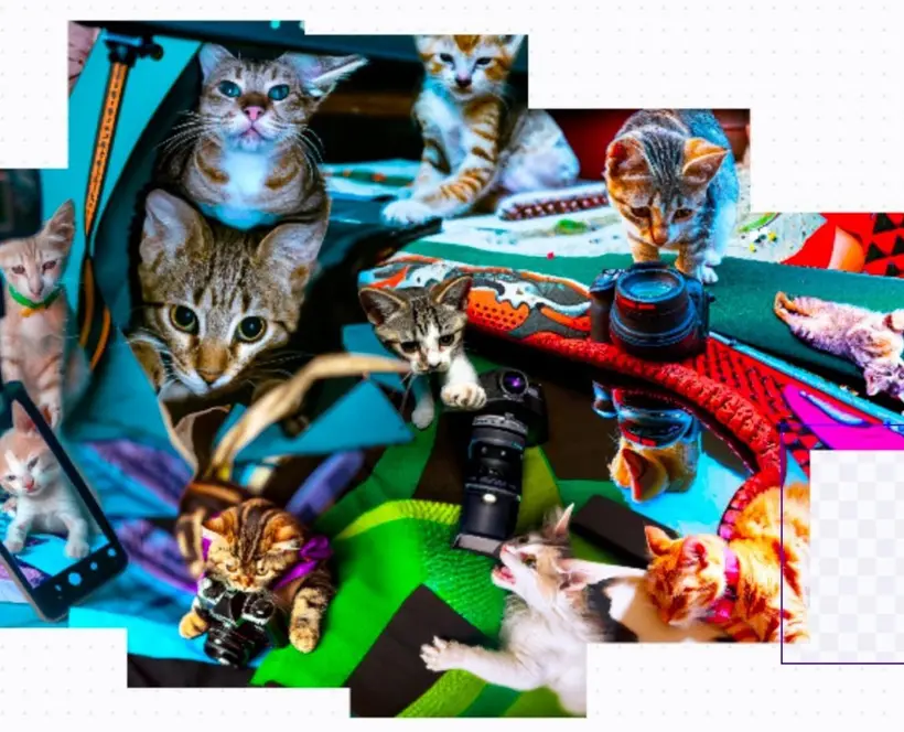 An image of AI generated cats.